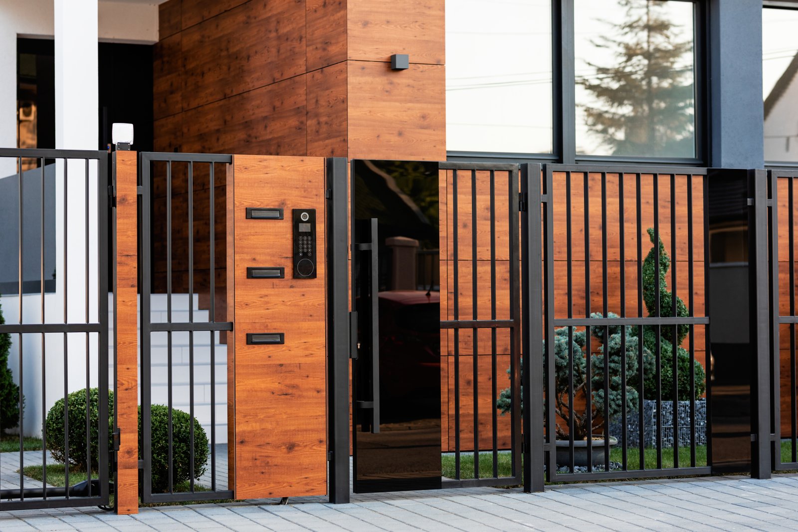 Metal gates and iron railings